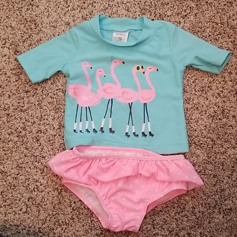 12M flamingo bathing suit